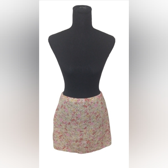 Blue Jasmine Floral Mini Skirt Womens Size Large - Picture 1 of 6